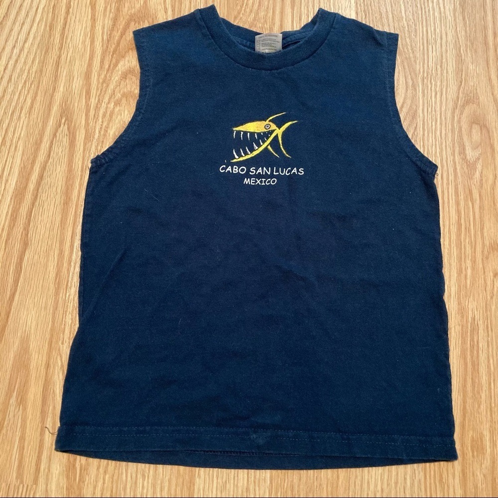 Best Kids Cabo San Lucas Mexico Fish Graphic Sleeveless Tank Top Size M‎ 6-8